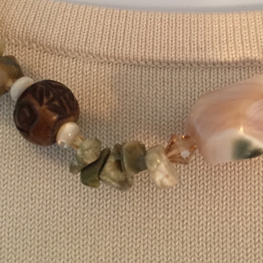 EUC Ross-Simons Single-Strand Chip, Bead & Nugget Necklace, Pendant, 18" + 2"